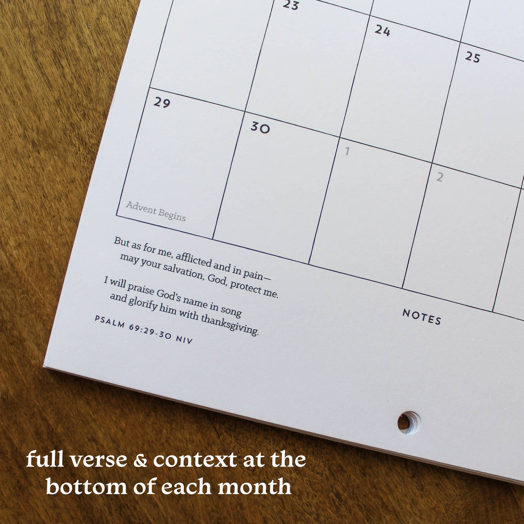 Naomi Paper Co. - 2026 Scripture Calendar: Worship in the Wilderness