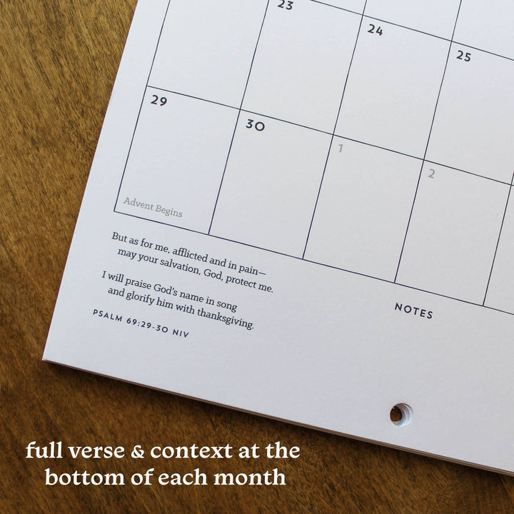 Naomi Paper Co. - 2026 Scripture Calendar: Worship in the Wilderness