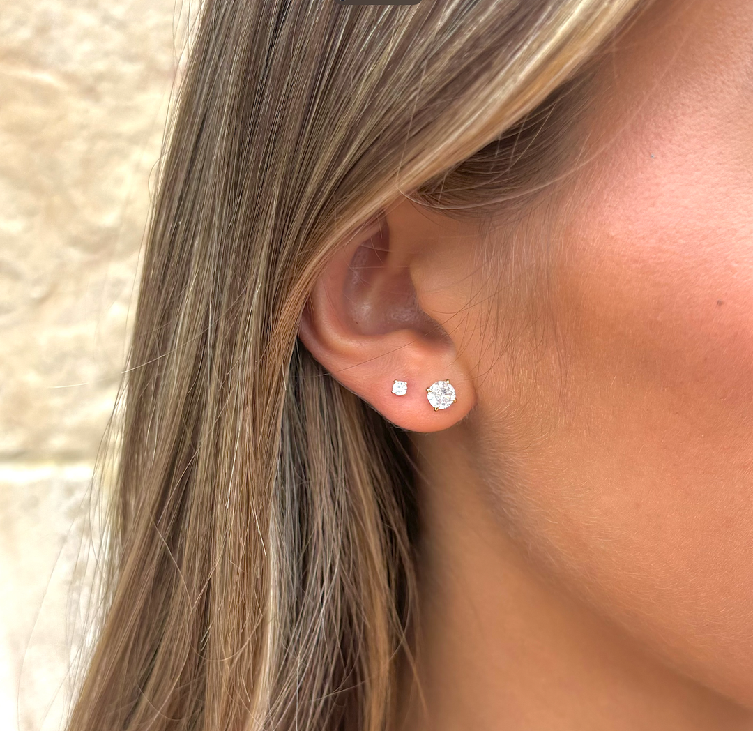 Nikki Smith Designs - Emily Studs- Round Cut