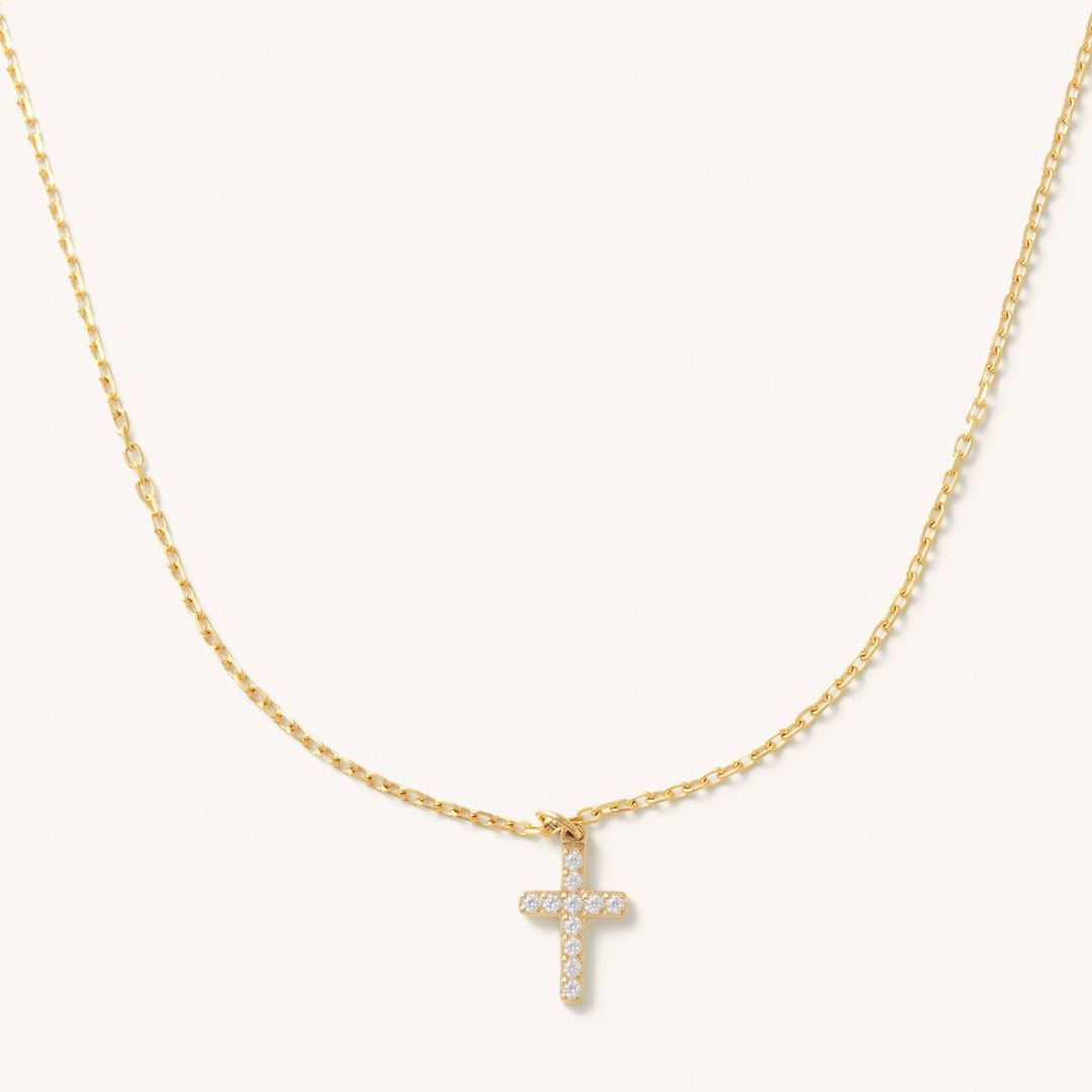 Crystal Cross Necklace- Waterproof