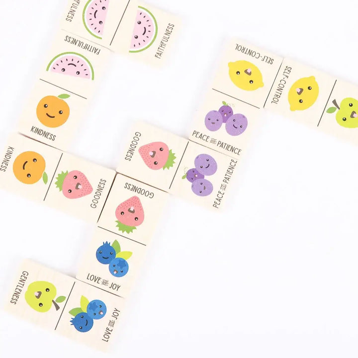 Swanson Christian Products - Game Dominos Wood Fruit Of The Spirit