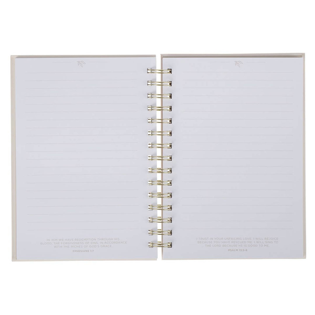 Journal Wirebound Ivory Floral Everything Beautiful Ecc 3:11