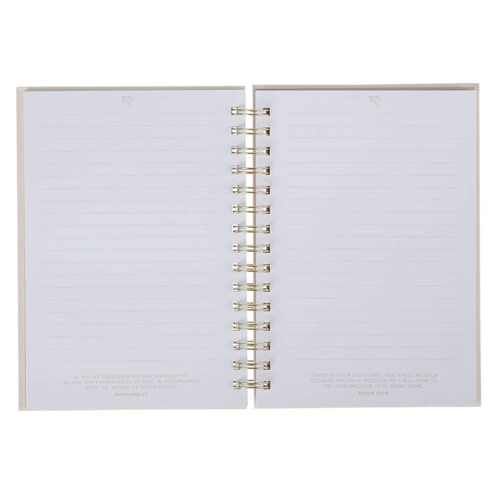 Journal Wirebound Ivory Floral Everything Beautiful Ecc 3:11