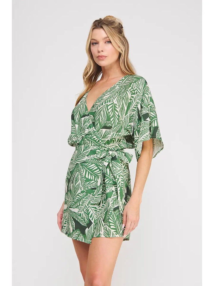 Queen Palm Wrap Dress