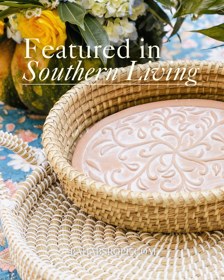 Rahab's Rope - Round Ivy Swirls Bread Warmer Basket