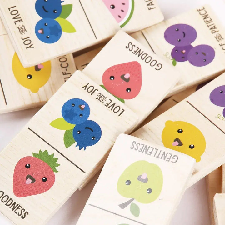 Swanson Christian Products - Game Dominos Wood Fruit Of The Spirit