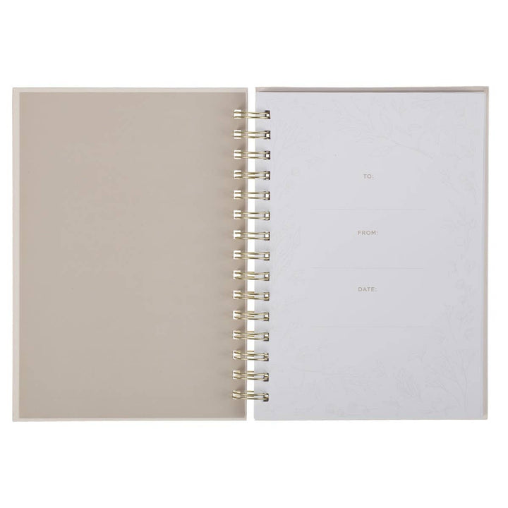 Journal Wirebound Ivory Floral Everything Beautiful Ecc 3:11