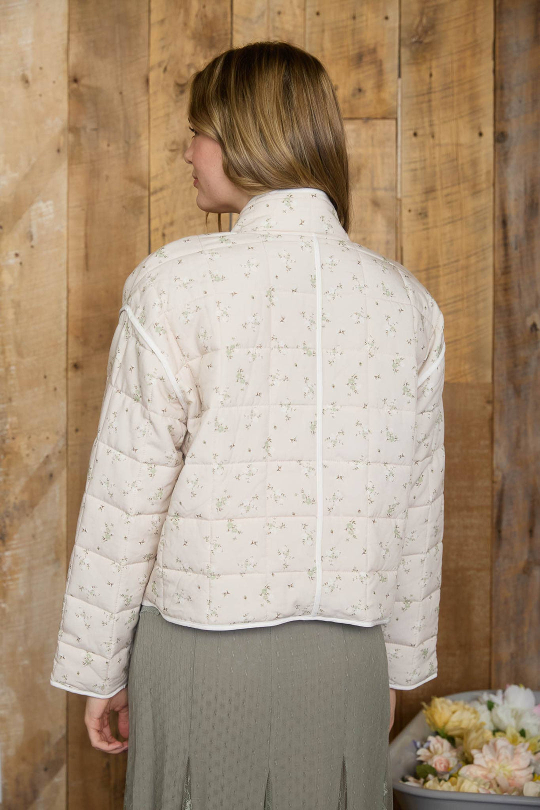 Fig Blooms Quilted Jacket