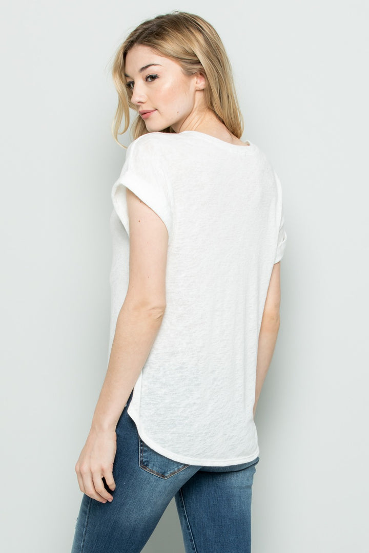 Against The Grain Top - Ivory