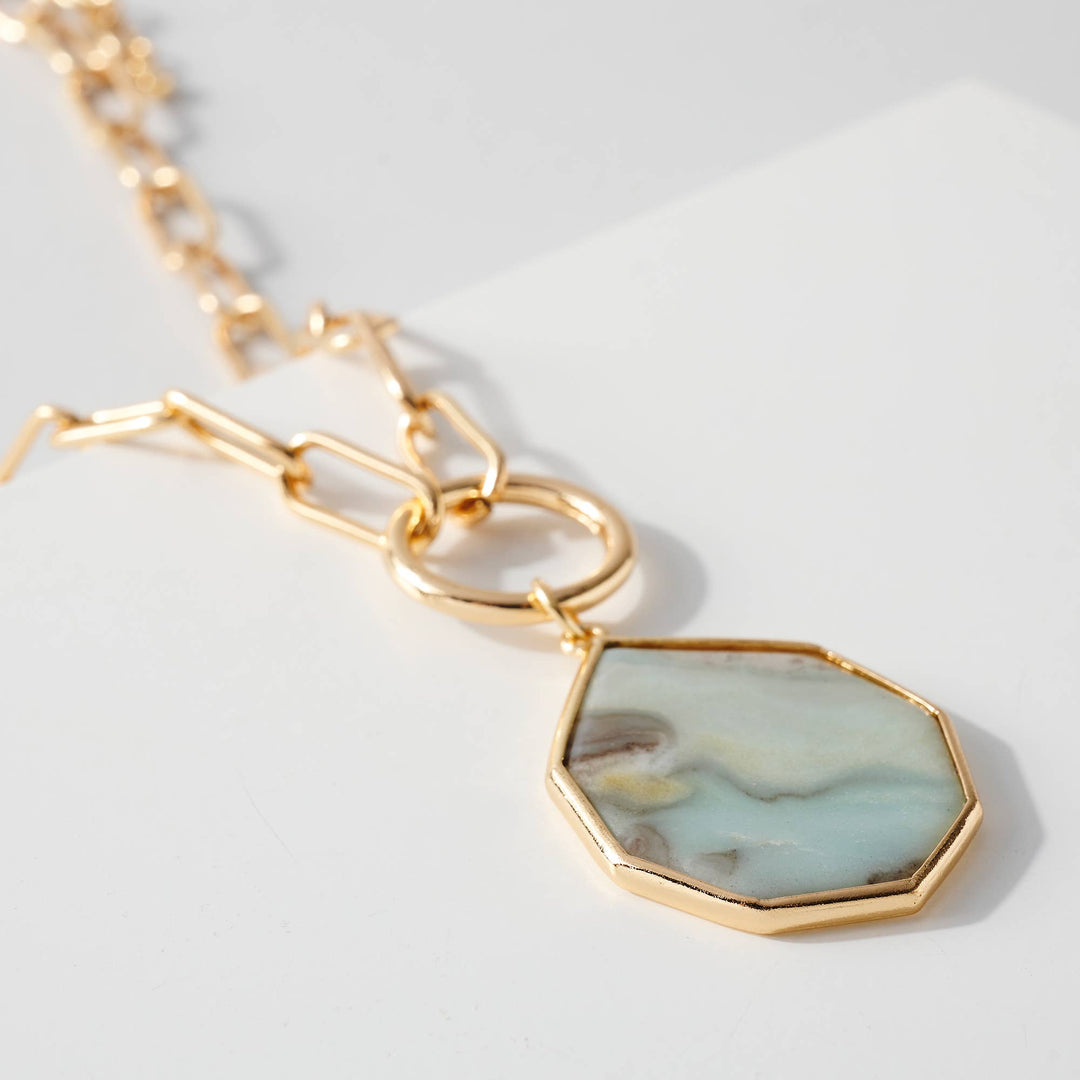 Clarity Stone Necklace - Blue