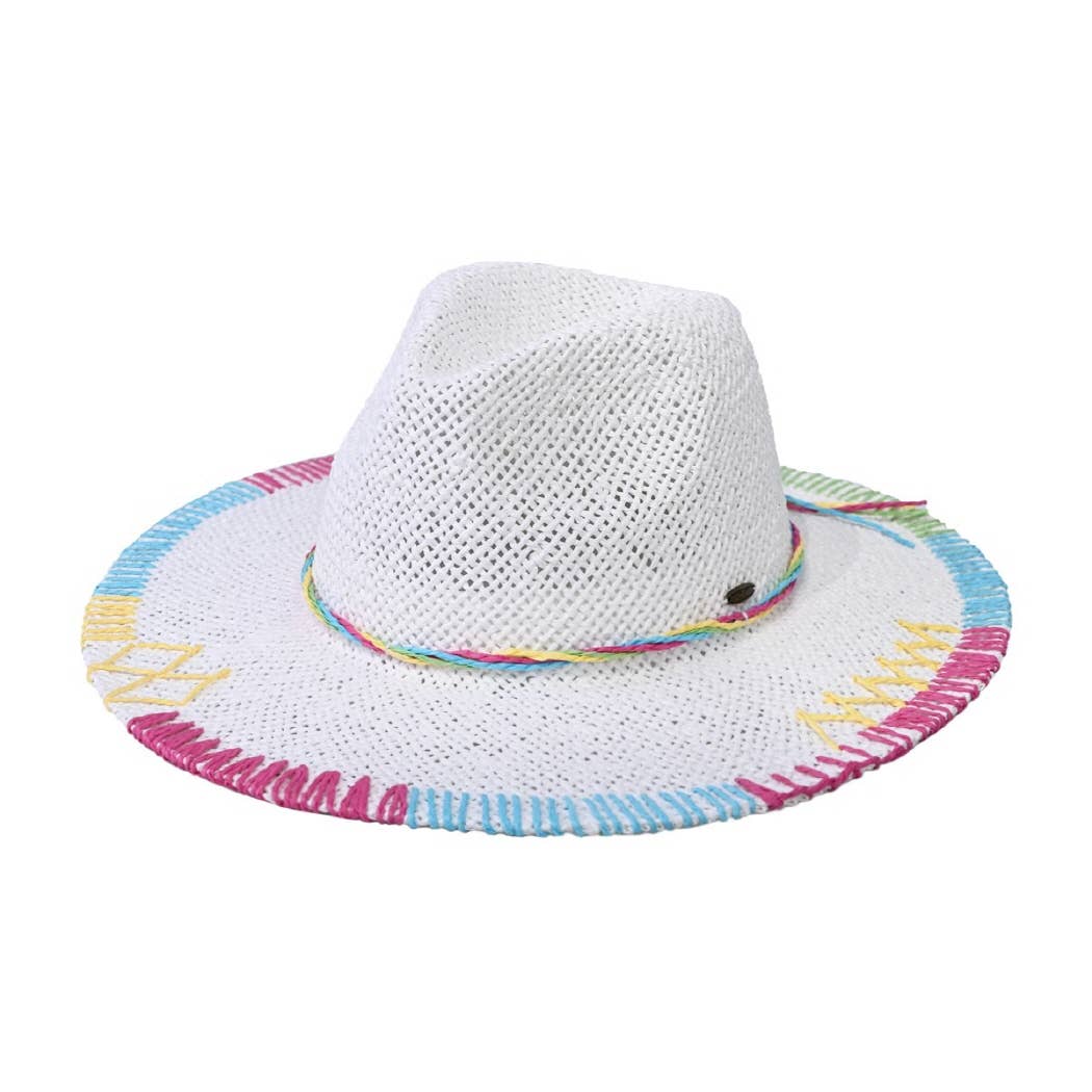 Panama Shine Hat - White