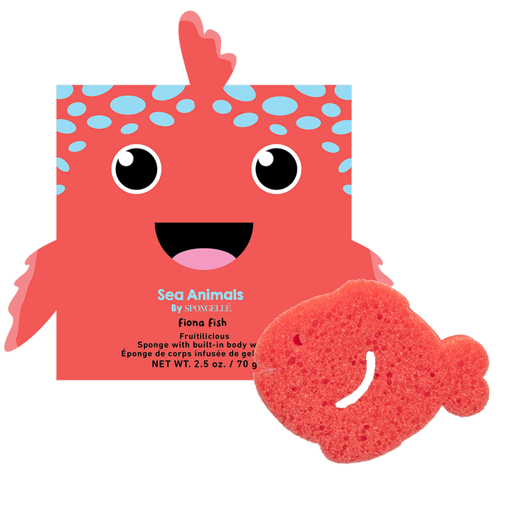 Body Wash Infused Sponge Animals (2.5 oz) | Fiona Fish 9/1