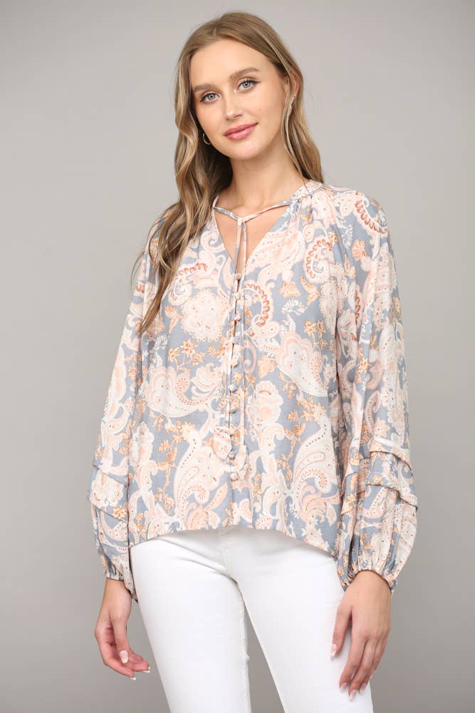 Paisley Print Blouse