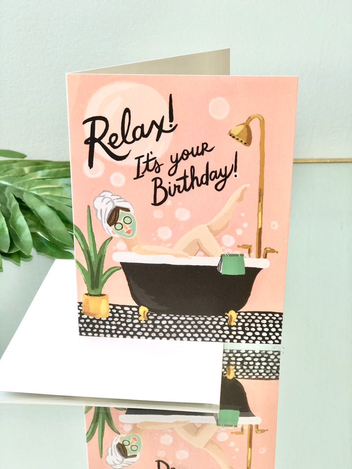Bubble Bath Card - Birthday