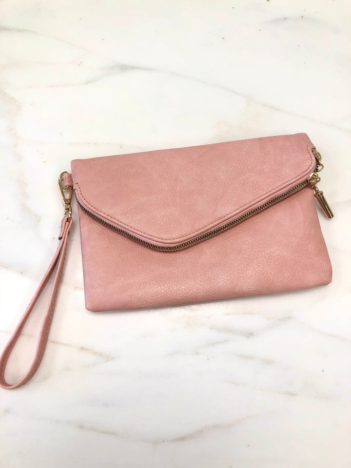 Maren Blush Envelope Clutch/Crossbody